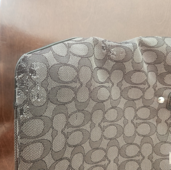 Coach Zip Top Tote in Signature Canvas Black and Gray F58282 - Picture 5 of 8